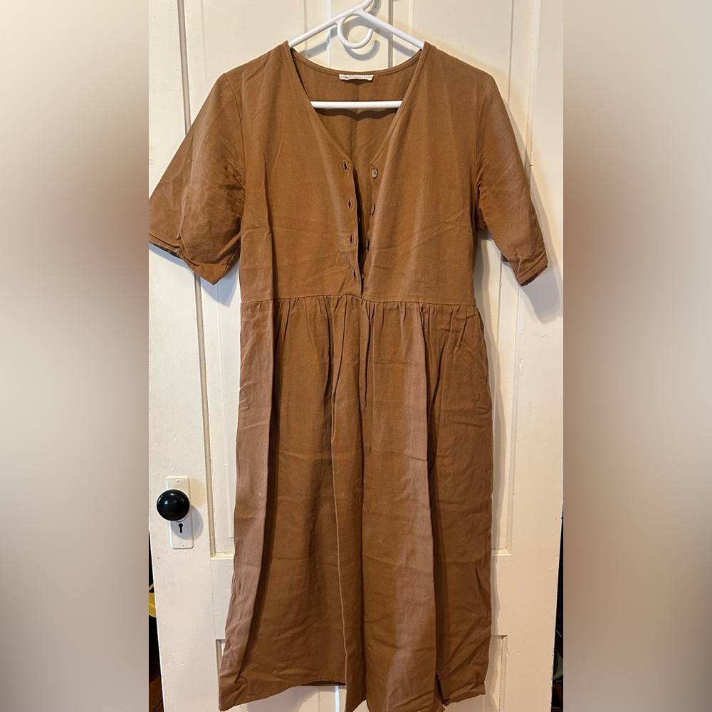 Little cottonwood burnt orange midi